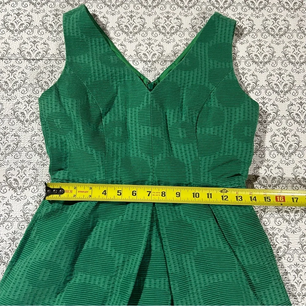 J.CREW Jacquard V-Neck "Dublin Green" Mini Dress, 2 - Picture 12 of 12